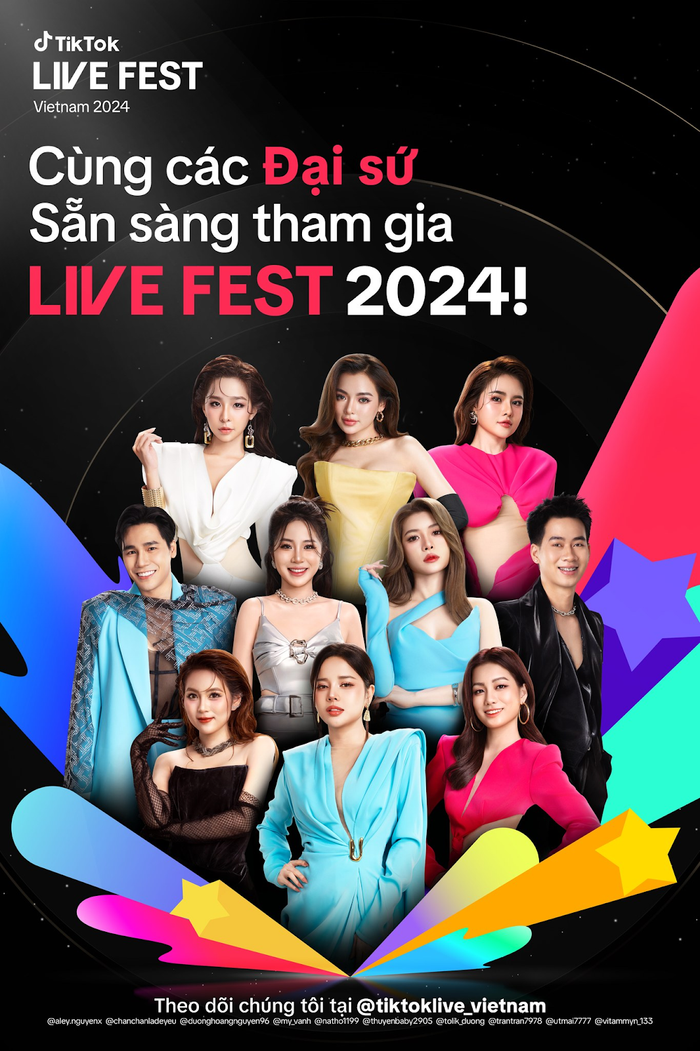 TikTok LIVE Fest 2024 đang bùng cháy hơn bao giờ hết cùng dàn đại sứ sáng giá dẫn dắt làn sóng LIVE.