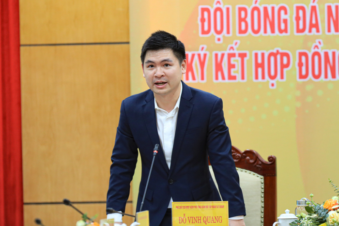 Ông Đỗ Vinh Quang, Phó Chủ tịch HĐQT Tập đoàn T&T chia sẻ tại buổi lễ. 