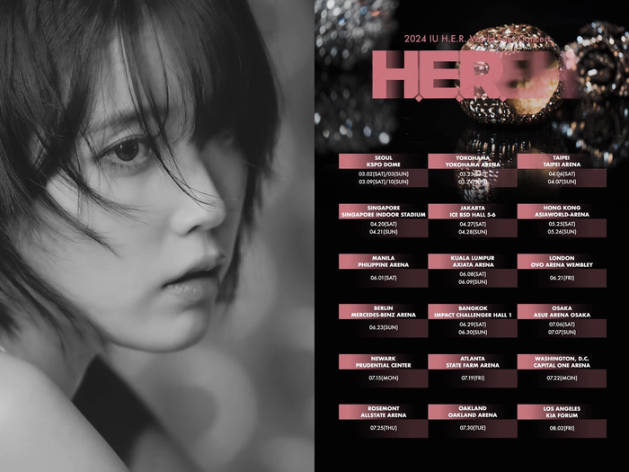 Tour diễn của nữ ca sĩ IU năm 2024 (Nguồn: Internet)