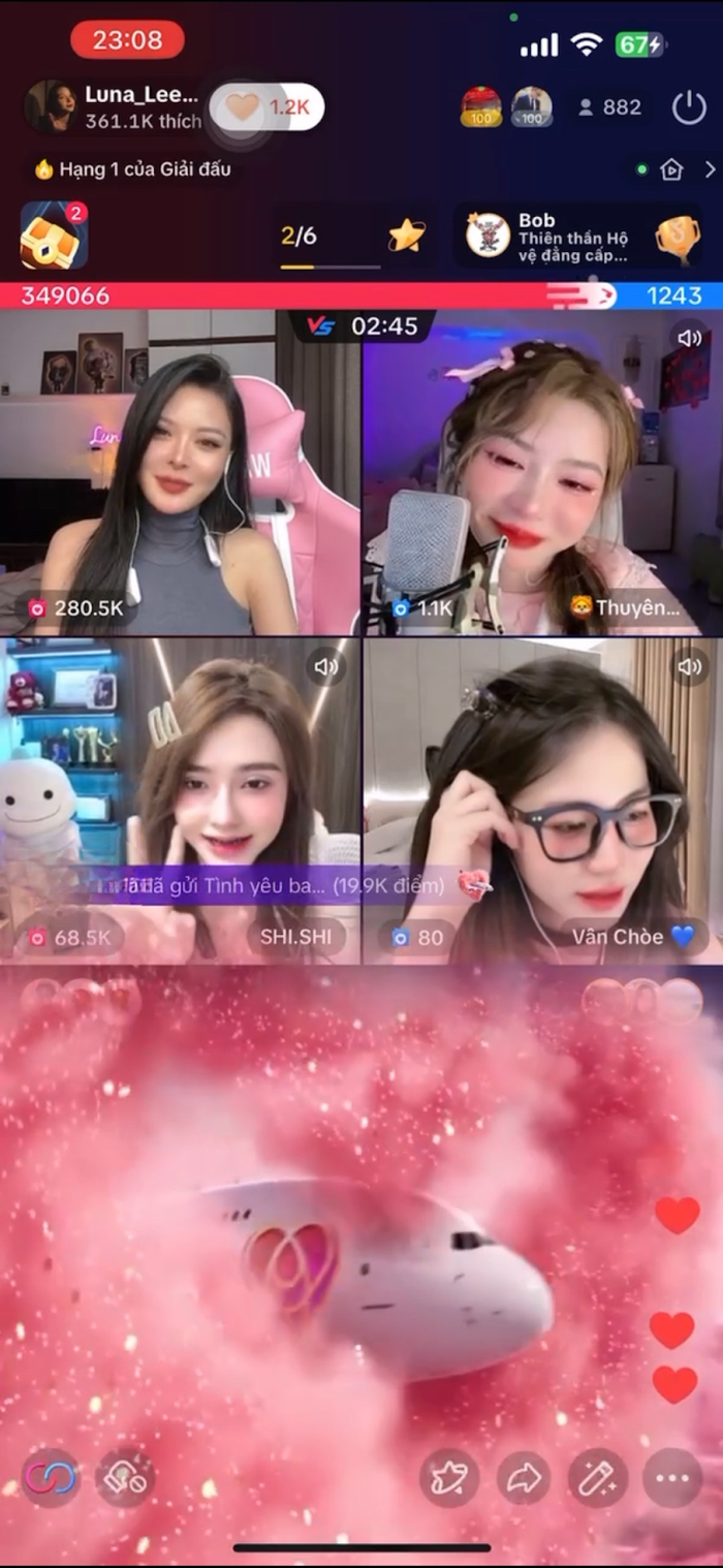 Luna Lee tích cực tham gia live pk để ghi dấu ấn trong lòng khán giả