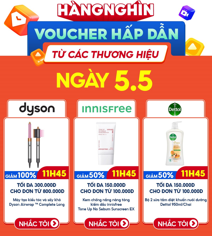 Cùng đón chờ loạt deal sốc và voucher giảm đến 300.000 đồng đến từ các thương hiệu nổi tiếng.