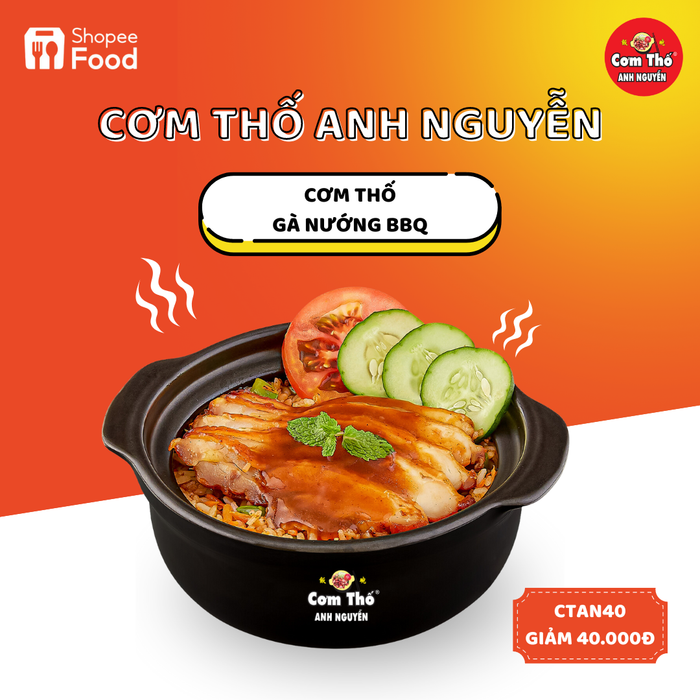 ShopeeFood và Cơm Thố Anh Nguyễn “hợp lực” tung ra mã giảm giá 40.000 đồng giúp bạn thêm phần “nhẹ ví”, chờ đợi gì mà không thưởng thức ngay nào!