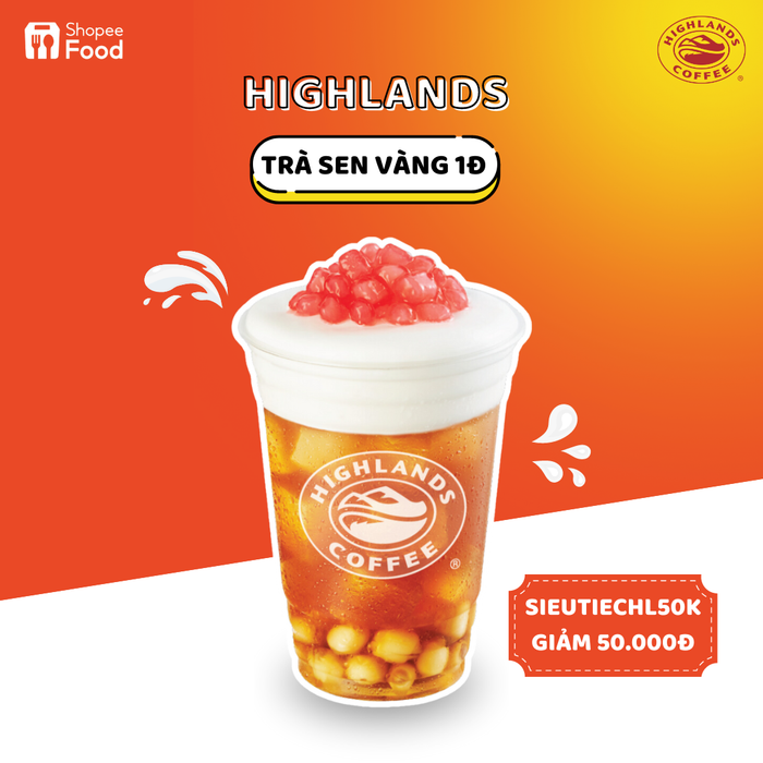 Cơ hội ngàn năm có một để được thưởng thức Trà Sen Vàng Highlands Coffee với giá chỉ 1 đồng.