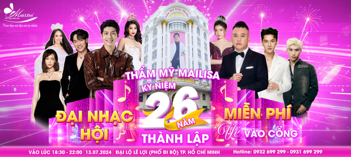 Đại nhạc hội kỷ niệm 26 năm thành lập Hệ thống TMV Mailisa quy tụ dàn ca sĩ, hoa hậu hàng đầu Showbiz Việt 