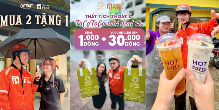  Đối tác Thương hiệu KATINAT, ToCoToCo và Hot Cold đồng loạt tung ưu đãi mua 2 tặng 1 và voucher giảm đến 30.000 đồng cực giá trị. 