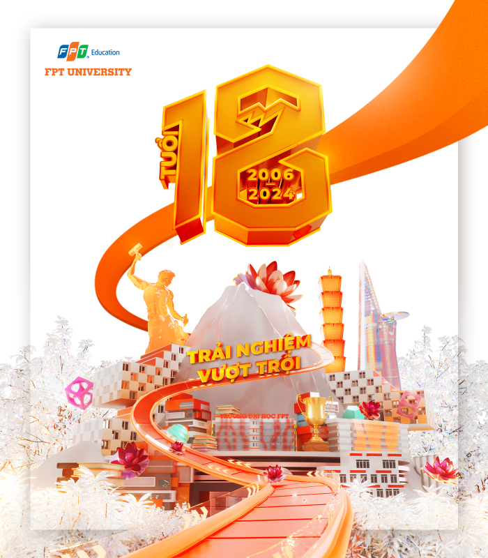 Chương trình “ FPTU Tuổi 18 - Trải nghiệm vượt trội” diễn ra vào tháng 7/2024 nhằm kỷ niệm 18 năm thành lập trường Đại học FPT. (Nguồn: FPT University)