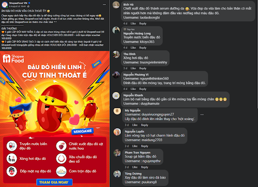 Xông hơi bằng đậu đỏ, làm bộ nail bằng đậu đỏ, làm món soup gà hầm đậu đỏ,... chính là những phương thức dùng đậu đỏ độc lạ chỉ có tại minigame của ShopeeFood VN. 