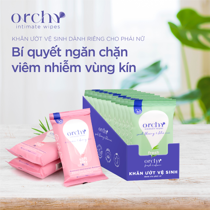Khăn ướt vệ sinh dành riêng cho phái nữ Orchy được yêu thích nhờ sự an toàn, tiện lợi