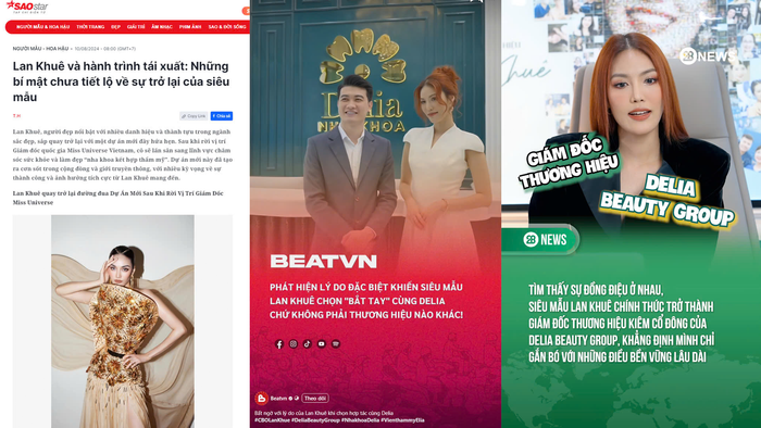 Cộng đồng mạng và Fan quan tâm đến sự kiện Lan Khuê trở thành Giám đốc thương hiệu tại Delia 