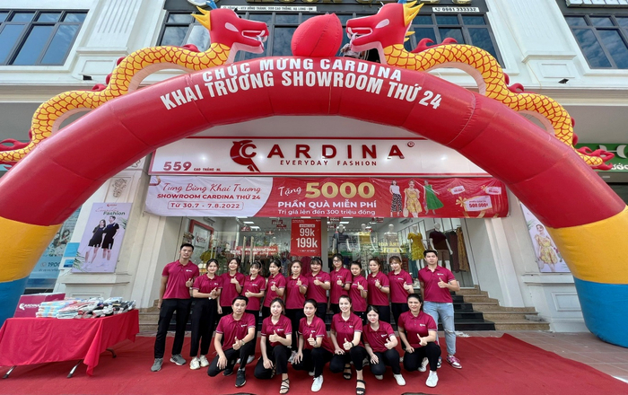 Cardina đã phủ sóng rộng rãi ở các thành phố, tỉnh thành trên cả nước với gần 40 showroom