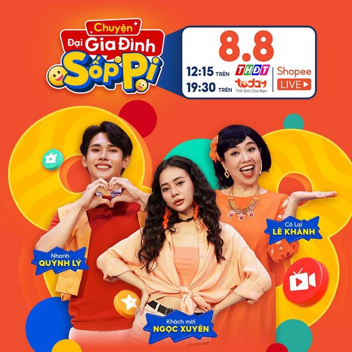 Đón xem chương trình lúc 12H15 ngày 8.8 trên Đài Phát thanh & Truyền hình Đồng Tháp và FPT Play, 19H30 cùng ngày trên kênh Today TV, và livestream đồng thời trên ứng dụng Shopee vào cả hai khung giờ.