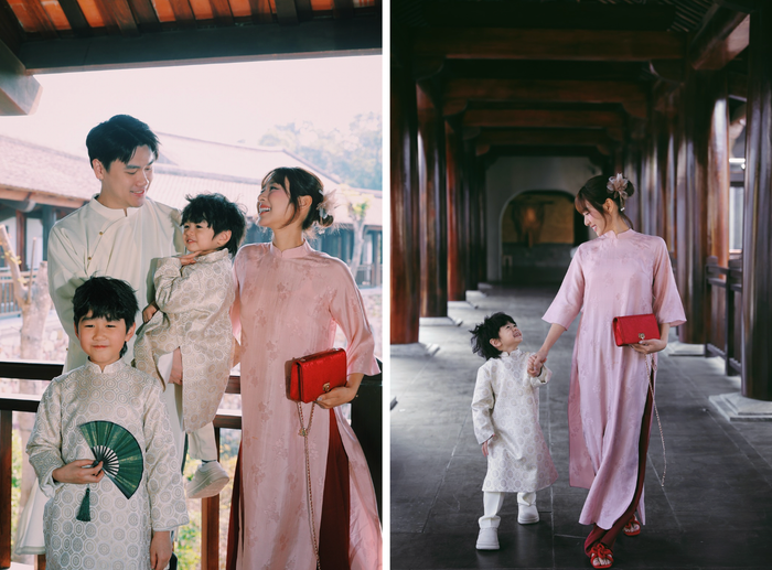 Gia đình Trang Lou vui vầy trong bộ ảnh gia đình ngày Tết với sắc đỏ rực rỡ từ các thiết kế trong BST Lunar New Year của CHARLES & KEITH