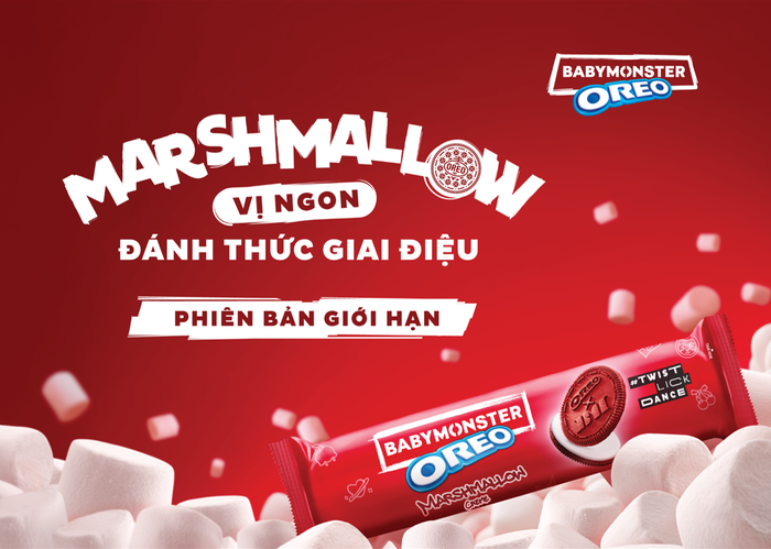 OREO tung ra phiên bản giới hạn OREO BABYMONSTER vị Marshmallow cực cuốn.