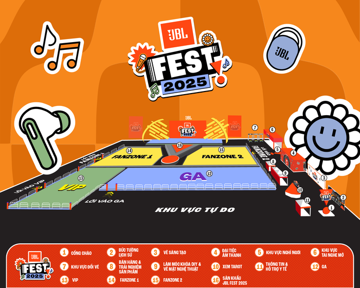Ngoài các khu VIP, GA hay Fanzone gần sân khấu cho các khách hàng của JBL, concert buổi tối còn có khu vực tự do để tất cả người yêu nhạc đều có thể “cháy” cùng lễ hội.
