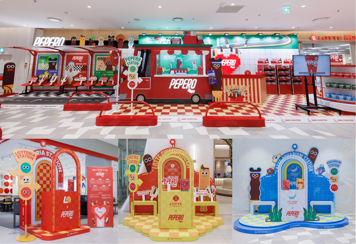Không gian booth chính và các booth trải nghiệm thuộc PEPERO Pop-up Store