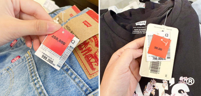 Các sản phẩm áo thun, quần jeans Levi’s với mức giá cực hời chỉ từ 200.000VNĐ, 300.000VNĐ