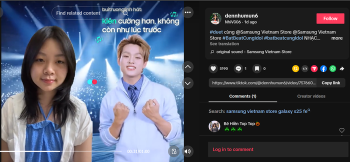 Fan buitruonglinh đứng ngồi không yên vì Galaxy S25 FE mở game Duet cực cháy tại Anh Trai Say Hi Ảnh 2