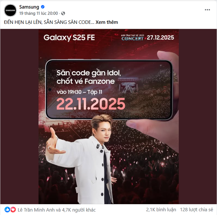 Galaxy S25 FE Săn Code tuần 2: Mách bạn cách săn Code gặp các Anh Trai Say Hi! Ảnh 1