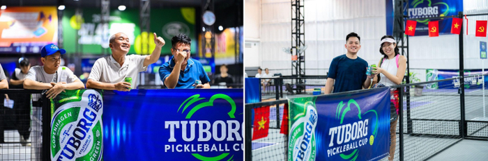 Bia Tuborg mát lạnh được phục vụ suốt trận đấu, tiếp năng lượng cho các “tay ngang” “tung vợt” hết nấc, làm nóng cơ thể cho chuỗi cuộc vui tiếp theo.