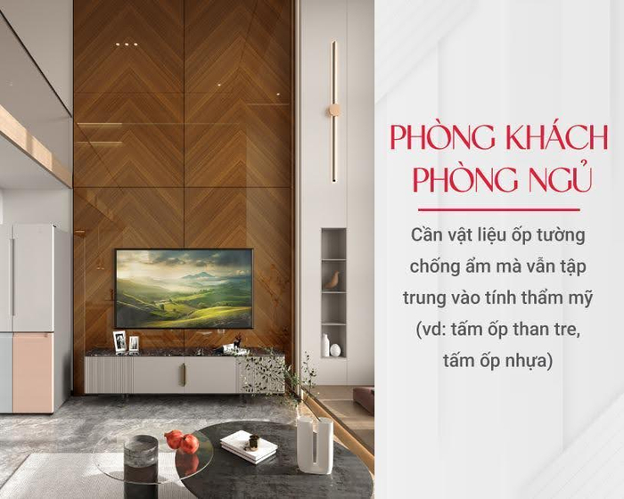Phòng ngủ và phòng khách cần vật liệu ốp tường chống ẩm đáp ứng tính thẩm mỹ