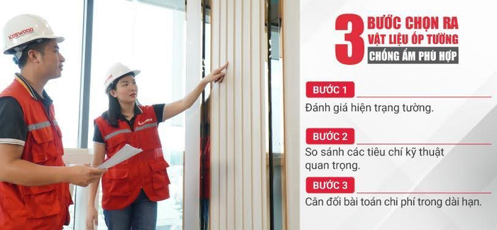 Các bước chọn vật liệu ốp tường chống ẩm phù hợp