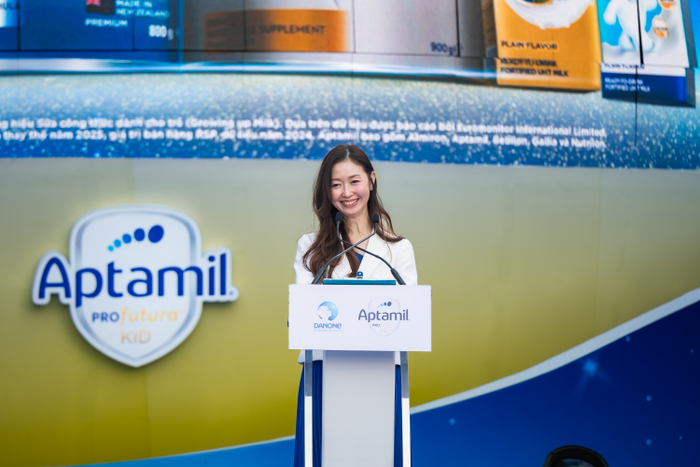 Bà Korakot Vuthihirunthamrong (Mimi), đại diện Danone chia sẻ tại sự kiện.