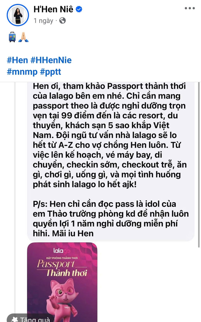 Hashtag lạ từ H'Hen Niê trở thành đề tài nóng: có hay không quà khủng từ Lalago? Ảnh 2