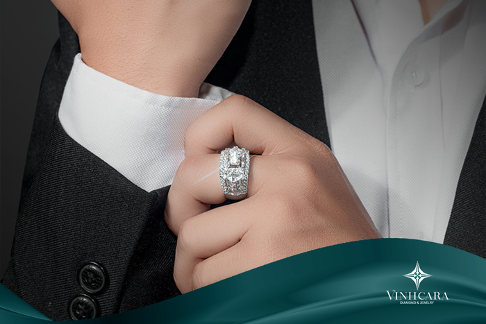 Nghệ thuật chế tác nhẫn hột xoàn nam tại Vĩnh Cara