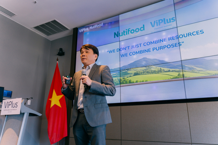 Phó Chủ tịch Hội Đồng Quản Trị Nutifood chia sẻ tầm nhìn, mục tiêu chung của cả hai thương hiệu Nutifood - ViPlus Dairy và kỳ vọng về hợp tác liên doanh.