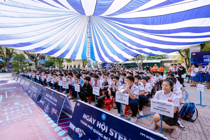 Học sinh 23 trường THCS tại thành phố Quảng Ngãi tham gia ngày hội