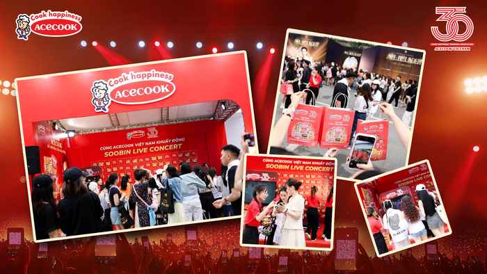 Acecook Việt Nam mang tới nhiều hoạt động cùng nhiều quà tặng hấp dẫn ở khu vực trải nghiệm tại Soobin Live Concert.