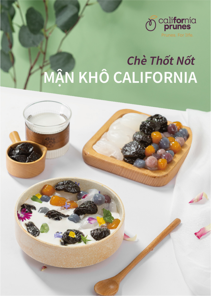Chè thốt nốt cùng mận khô California
