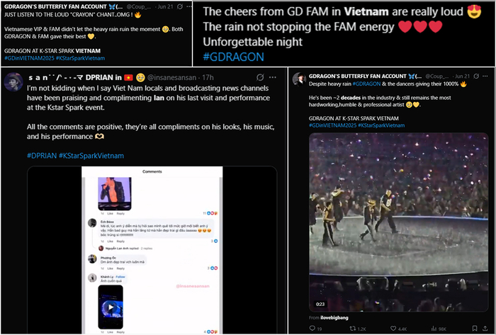 Cộng đồng quốc tế không ngớt lờ khen cho màn trình diễn dưới mưa của G-Dragon