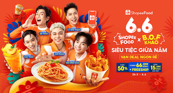 Chỉ tính riêng trong ngày 6.6, lượng đơn hàng cho tính năng Ăn Ngon Rẻ, ShopeeFood bao tăng đến 65% so với mức trung bình ngày thường.