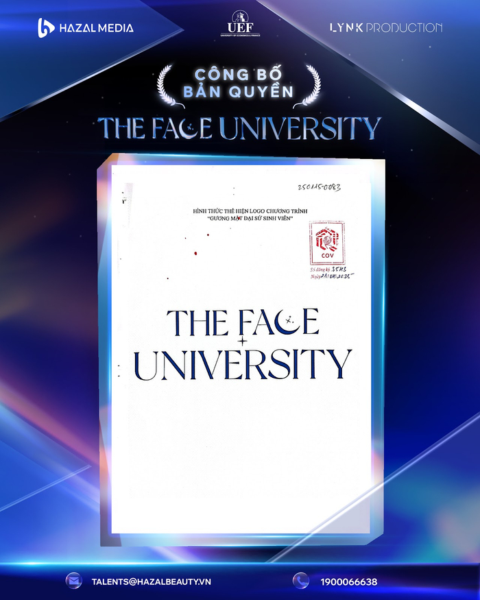 Ban tổ chức công bố Bản quyền chính thức của Cuộc thi “The Face University 2025”
