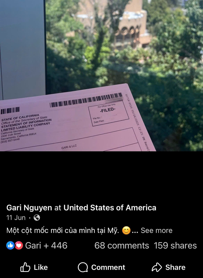 Gari Nguyễn là nhà sáng lập và Giám đốc điều hành GARI & LLC tại Hoa Kỳ