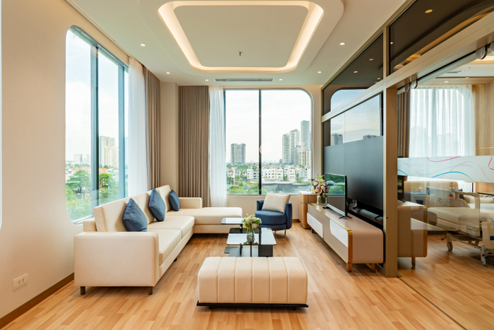 Nội thất phòng lưu viện tiện nghi, sang trọng và đẳng cấp. Nguồn: Bệnh viện AIH