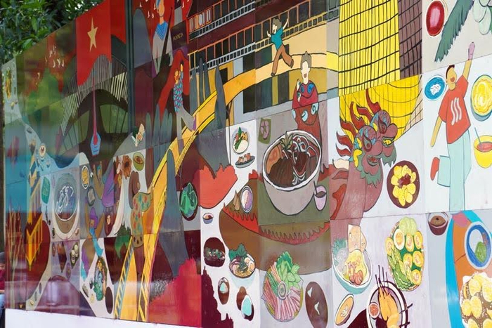 Tác phẩm sơn mài “Vị Việt” tại TikTok Food Fest 202. Ảnh: Hepmil 