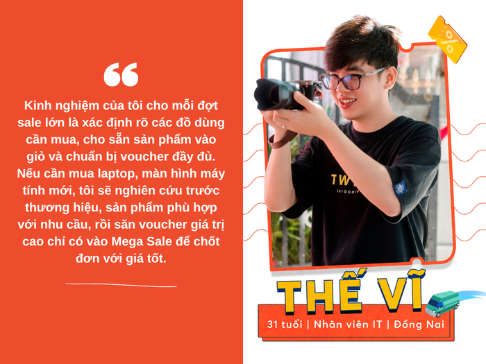 Với Thế Vĩ, Mega Sale là mốc thời gian quen thuộc để anh săn deal chính hãng.