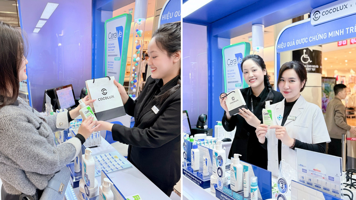 Khách hàng trải nghiệm các sản phẩm của CeraVe tại Ceramides Lab