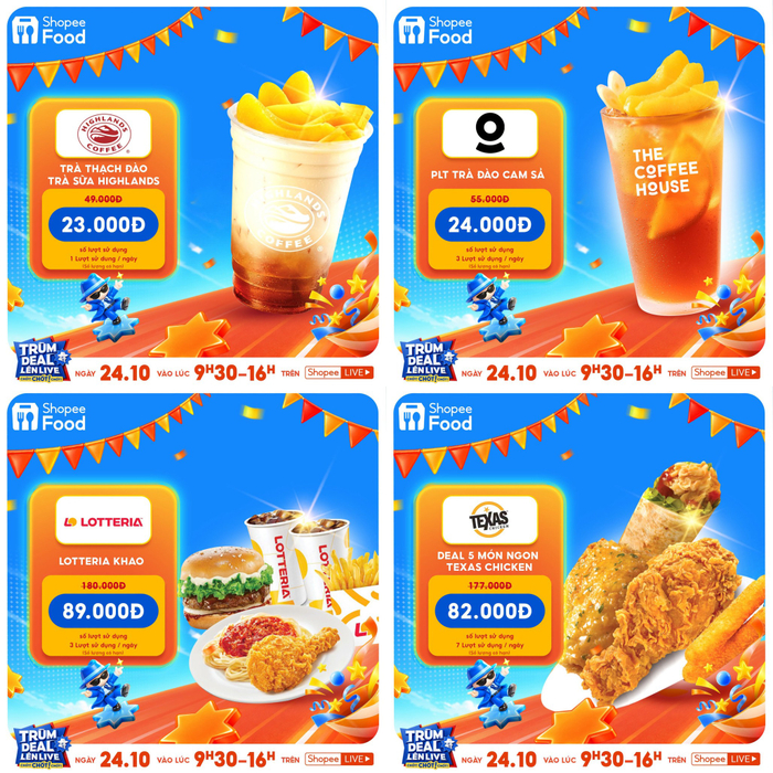 Loạt thương hiệu đình đám đổ bộ với ưu đãi giảm đến 50%, mang đến cho người dùng bữa tiệc ẩm thực hoành tráng.