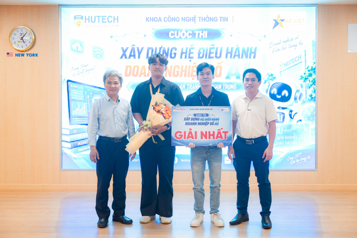 Nhóm sinh viên giành Giải Nhất với dự án ứng dụng AI vào vận hành doanh nghiệp