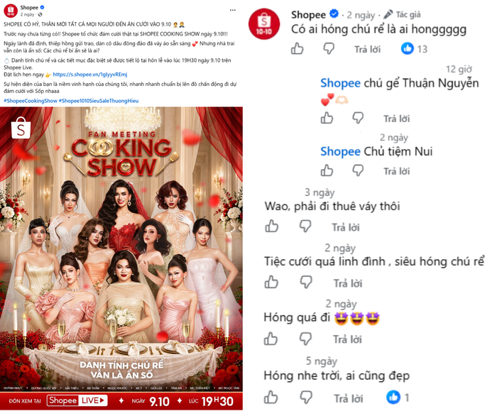 Nhiều khán giả hào hứng tương tác, đón chờ đến Shopee Cooking Show tối ngày 9.10.