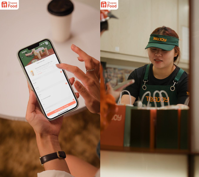 Muốn mở tiệc trà chiều như hội chị em của Tâm tại văn phòng, chỉ cần mở ShopeeFood, chọn Tea Joy và nhập mã SPFPHIMTEAJOY để được giảm thêm 40.000 đồng.