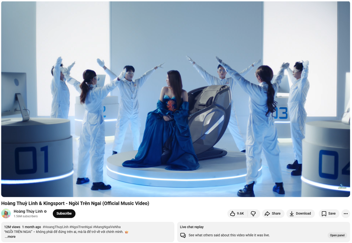 Riêng nền tảng Youtube đã đạt 12 triệu lượt xem