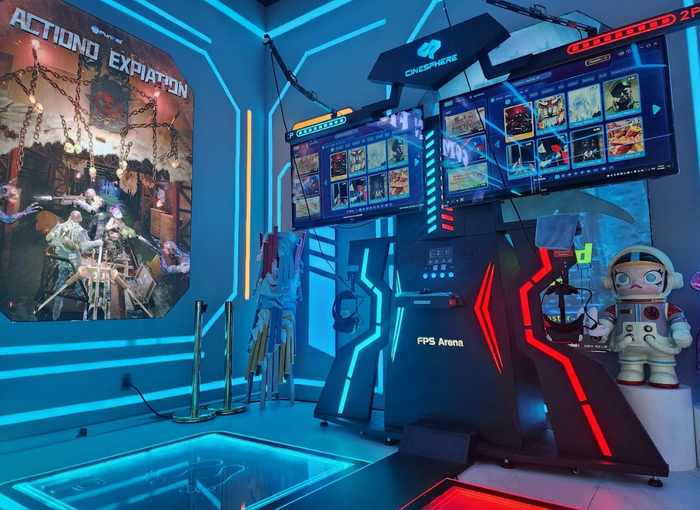 1 góc chơi game VR tại Cinesphere