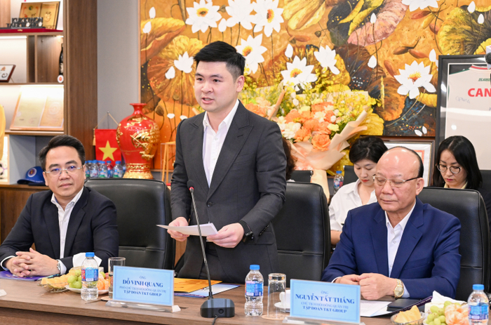 Phó Chủ tịch T&T Group Đỗ Vinh Quang nhấn mạnh hiệu quả thực tiễn của mô hình hợp tác giữa Hiệp hội thể thao CAND và T&T Group.