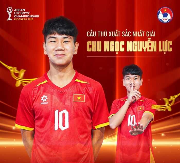 Chu Ngọc Nguyễn Lực đóng vai trò quan trọng trong lối chơi của U17 Việt Nam. Ảnh: VFF.