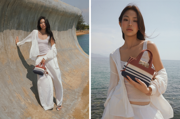 Content creator Huỳnh Như Yến hóa thân thành cô gái mùa hè hiện đại với phong cách năng động mang hơi thở hàng hải đặc trưng của Cruisin’ By.