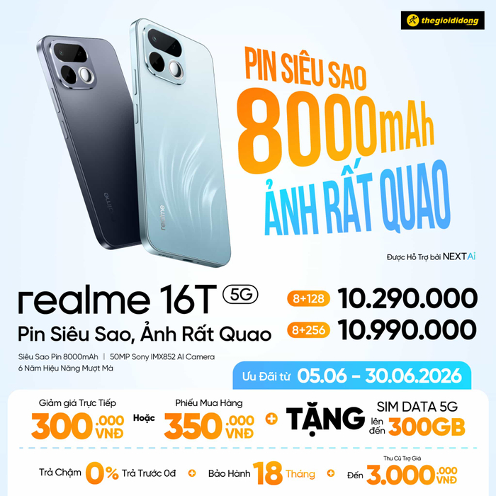 realme 16T 5G chính thức ra mắt: “Pin Siêu Sao” 8000mAh bứt phá giới hạn thời lượng pin cho thế hệ đam mê sáng tạo nội dung Ảnh 5